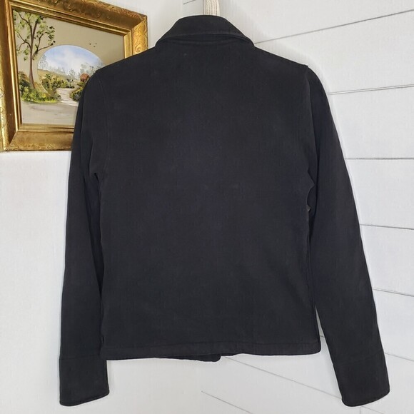Lululemon Lab Shadow Jacket Moto Black Cotton Fleece Small - Picture 7 of 8